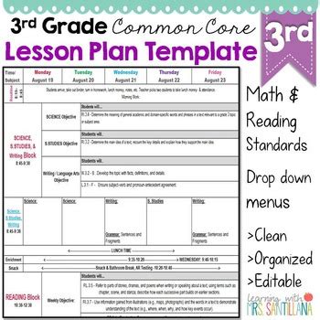 Free Printable Lesson Plans For 3rd Grade Education 3rd Grade Teaching - 3rd Grade Teaching