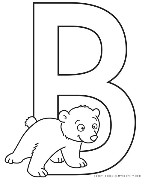 Free Printable Letter B Coloring Page B Is Letter B Coloring Pages - Letter B Coloring Pages
