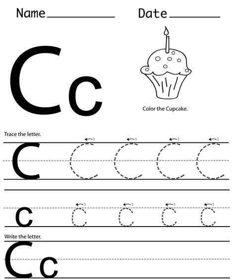 Free Printable Letter C Worksheets For Kindergarten Kindergarten Worksheets Letter C - Kindergarten Worksheets Letter C