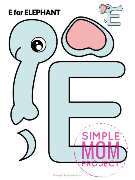 Free Printable Letter E Craft Template Simple Mom Letter E Print Out - Letter E Print Out
