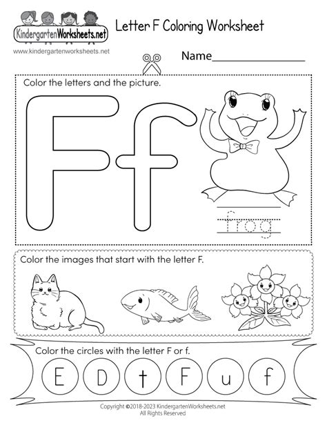 Free Printable Letter F Worksheets Letter F Worksheet For Kindergarten - Letter F Worksheet For Kindergarten
