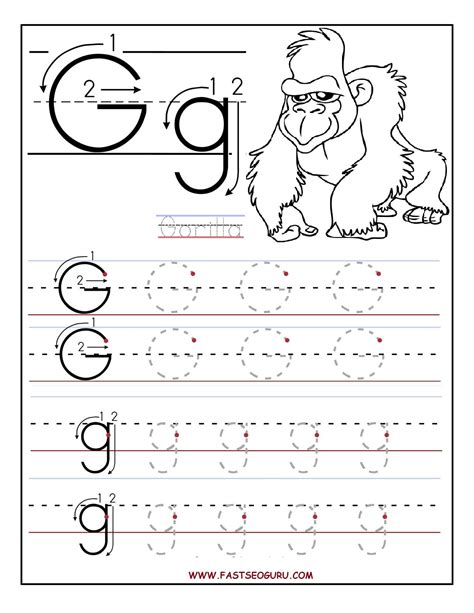 Free Printable Letter G Tracing Worksheets For Kindergarten Letter G Worksheets For Kindergarten - Letter G Worksheets For Kindergarten