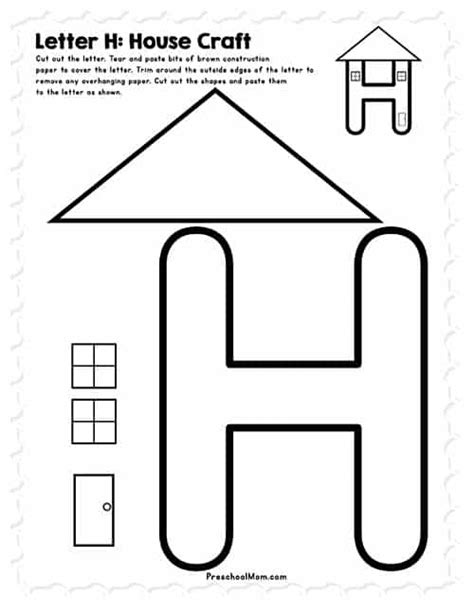 Free Printable Letter H Craft Template Simple Mom Letter H Printable Template - Letter H Printable Template