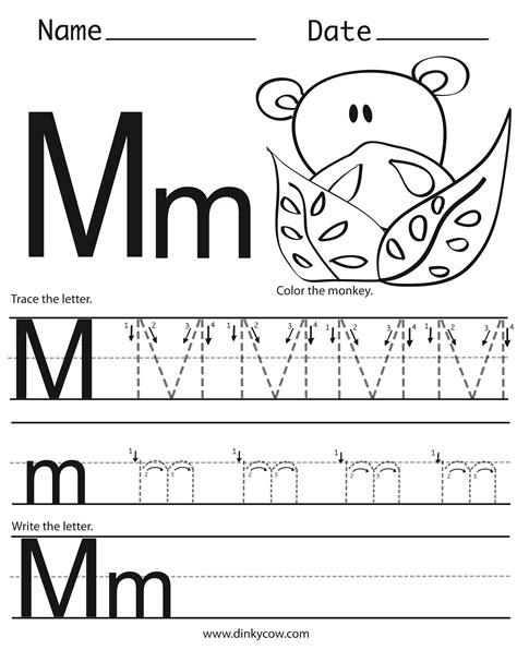 Free Printable Letter M Worksheets For Kindergarten Letter M Worksheets For Preschool - Letter M Worksheets For Preschool