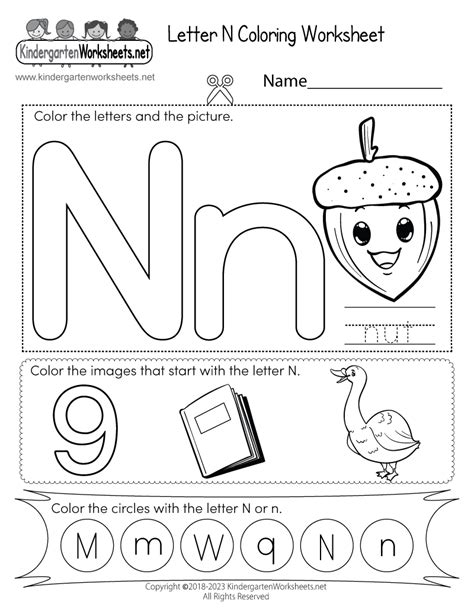 Free Printable Letter N Worksheets The Keeper Of Letter N Preschool Worksheet - Letter N Preschool Worksheet