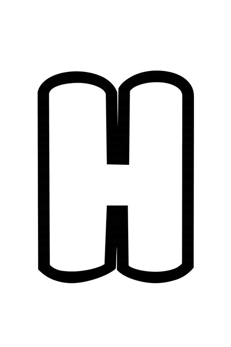 Free Printable Letter Stencils Letter H Stencil Freebie Letter H Printable Template - Letter H Printable Template