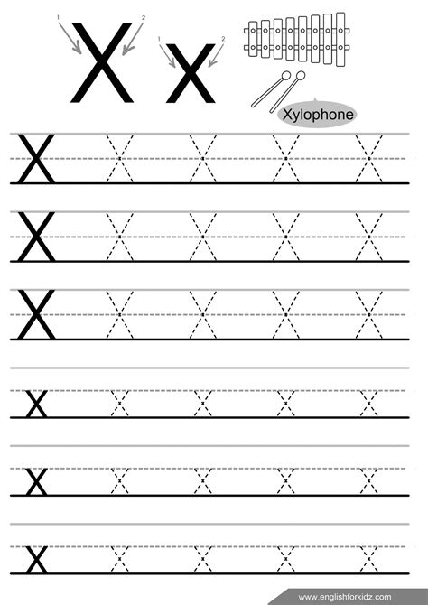 Free Printable Letter X Tracing Worksheets X Tracing Worksheet - X Tracing Worksheet