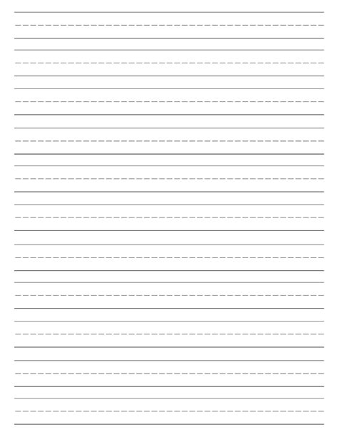 Free Printable Lined Paper Handwriting Paper Template Printable Writing Paper - Printable Writing Paper
