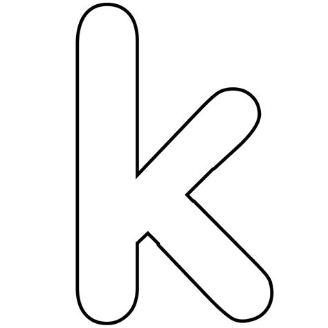 Free Printable Lowercase Letter K Template 8211 Simple Letter K Template Preschool - Letter K Template Preschool