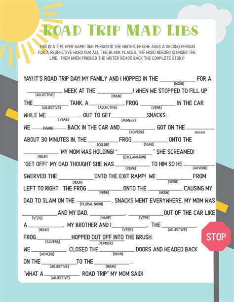 Free Printable Mad Libs For Kids The Ultimate Mad Lib Worksheet - Mad Lib Worksheet
