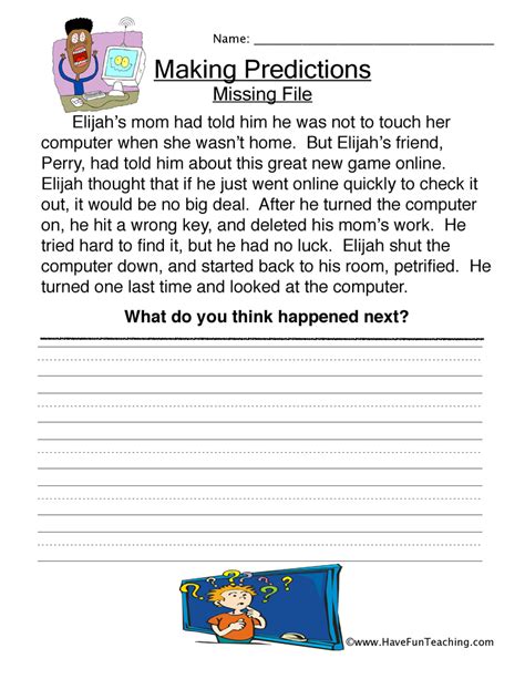Free Printable Making Predictions Worksheets For 3rd Grade Making Predictions Worksheet Third Grade - Making Predictions Worksheet Third Grade