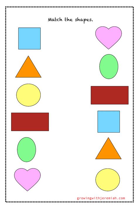 Free Printable Match The Shapes Worksheet Kiddoworksheets Shape Matching Worksheet - Shape Matching Worksheet