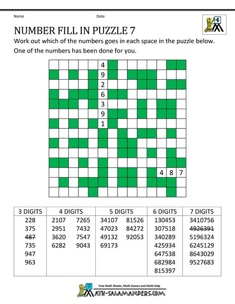 Free Printable Math Puzzles For Middle School Free Math Puzzles Middle School Printable - Math Puzzles Middle School Printable
