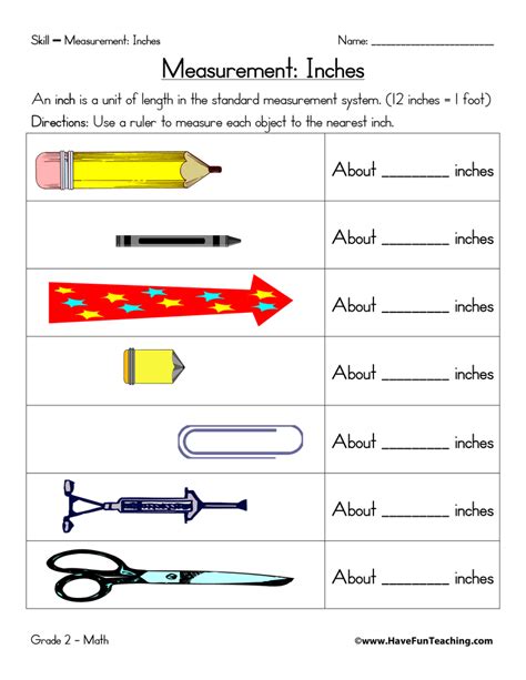 Free Printable Measuring In Inches Worksheets For 5th Measuring In Inches Worksheet - Measuring In Inches Worksheet