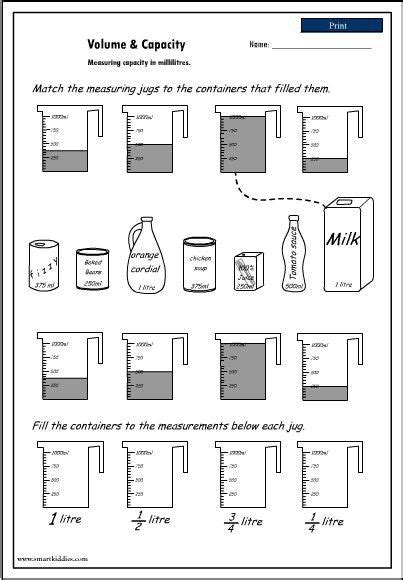 Free Printable Measuring Volume Worksheets For 3rd Grade Volume Worksheets 3rd Grade - Volume Worksheets 3rd Grade