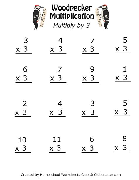 Free Printable Multiplication 3s Worksheets Multiplication Worksheet 3s - Multiplication Worksheet 3s