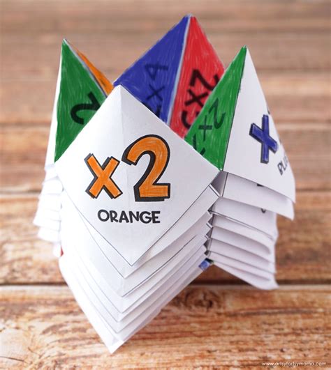 Free Printable Multiplication Cootie Catchers Artsy Fartsy Mama Cootie Catchers For Math - Cootie Catchers For Math