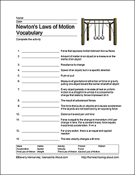 Free Printable Newtons Second Law Worksheets Quizizz Newton Laws Worksheet High School - Newton Laws Worksheet High School