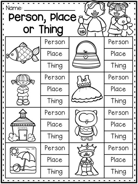 Free Printable Nouns Worksheets For Pre K Amp Identifying Nouns Worksheet For Kindergarten - Identifying Nouns Worksheet For Kindergarten