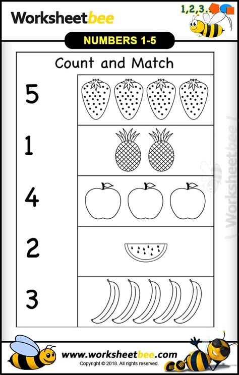 Free Printable Number 1 5 Worksheets For Kids 1 5 Preschool Worksheet - 1-5 Preschool Worksheet