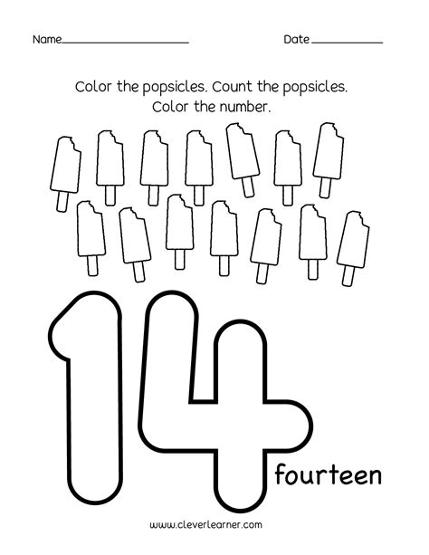 Free Printable Number 14 Worksheets For Tracing And Number 14 Worksheet - Number 14 Worksheet