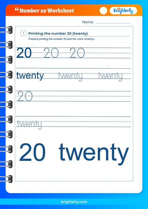 Free Printable Number 20 Twenty Worksheets For Kids Number 20 Worksheet - Number 20 Worksheet