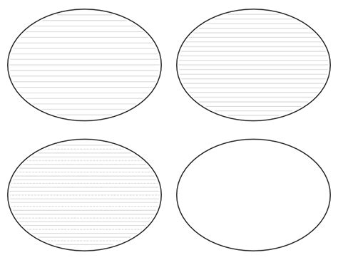 Free Printable Oval Shaped Writing Templates Oval Shapes To Print - Oval Shapes To Print