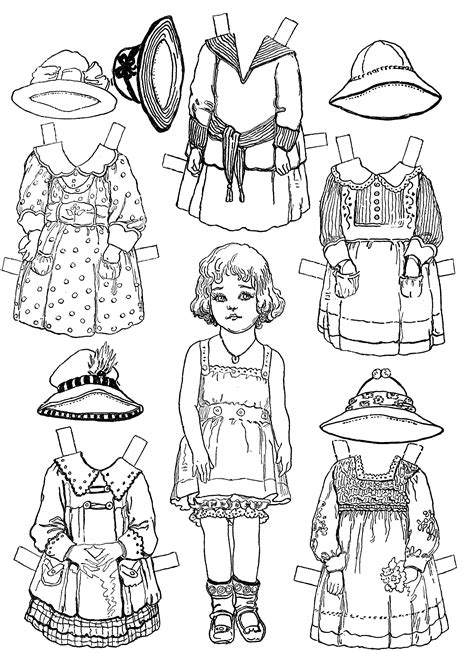 Free Printable Paper Dolls To Color Paper Doll To Color - Paper Doll To Color