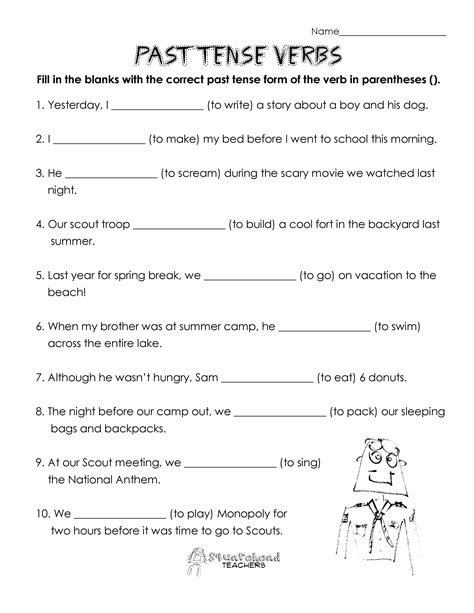 Free Printable Past Tense Verbs Worksheets For 3rd Verb Worksheet Third Grade - Verb Worksheet Third Grade