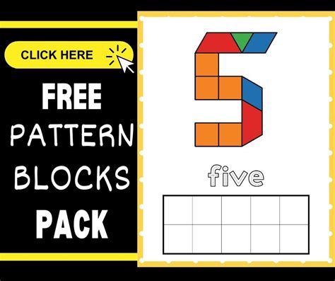 Free Printable Pattern Block Numbers Little Bins For Pattern Block Puzzles Printable - Pattern Block Puzzles Printable