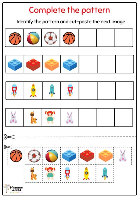Free Printable Pattern Worksheets For Preschool Preschool Pattern Worksheets - Preschool Pattern Worksheets