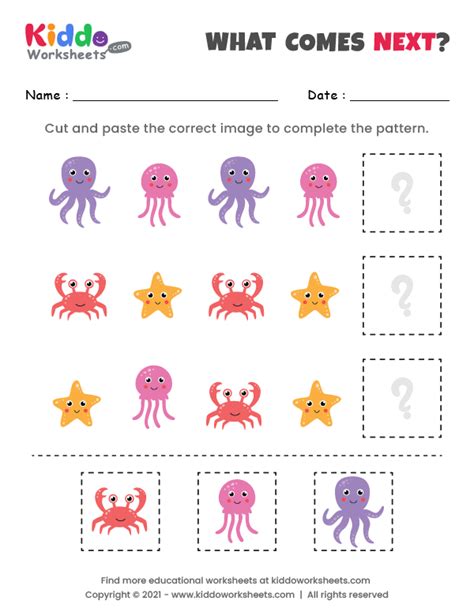 Free Printable Pattern Worksheets Kiddoworksheets Pattern Worksheets For First Grade - Pattern Worksheets For First Grade