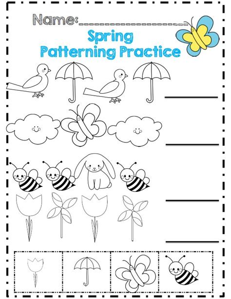 Free Printable Patterns Spring Preschool Worksheets Spring Preschool Worksheets - Spring Preschool Worksheets