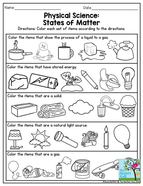Free Printable Physical Science Worksheets For 1st Grade Science Worksheets For 1st Grade - Science Worksheets For 1st Grade