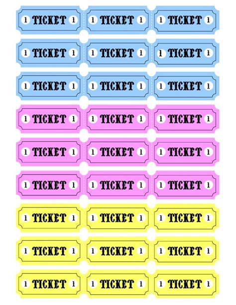 free printable play tickets for kids pour enfants