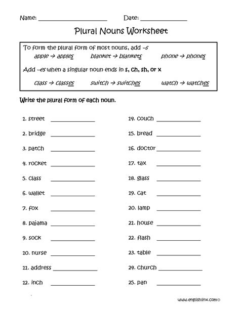 Free Printable Plurals Worksheets For 3rd Grade Quizizz 3rd Grade Plurals Worksheet - 3rd Grade Plurals Worksheet