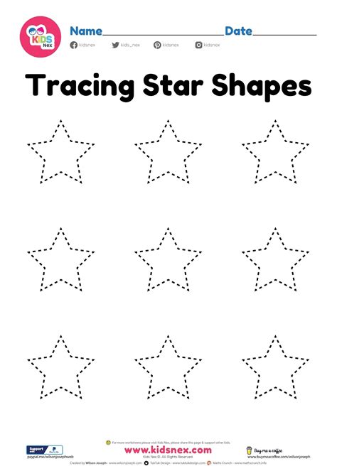 Free Printable Practice Star Shape Worksheet Kiddoworksheets Star Shape For Kids - Star Shape For Kids