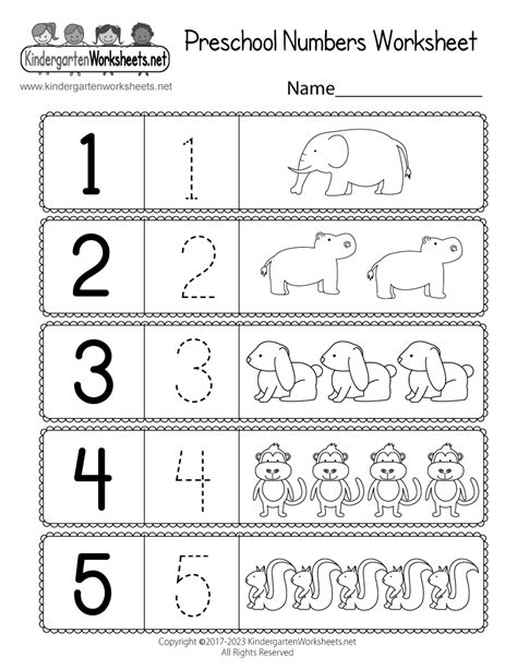 Free Printable Preschool Number Worksheets For Math Preschool Number Recognition Worksheets - Preschool Number Recognition Worksheets