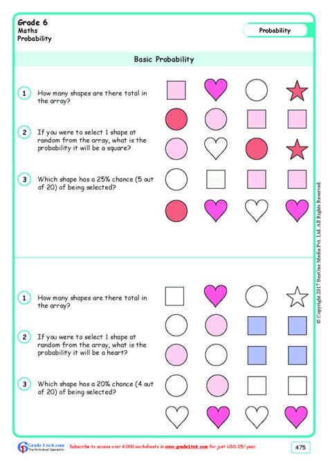 Free Printable Probability Worksheets For 4th Grade Quizizz Probability Worksheets 4th Grade - Probability Worksheets 4th Grade