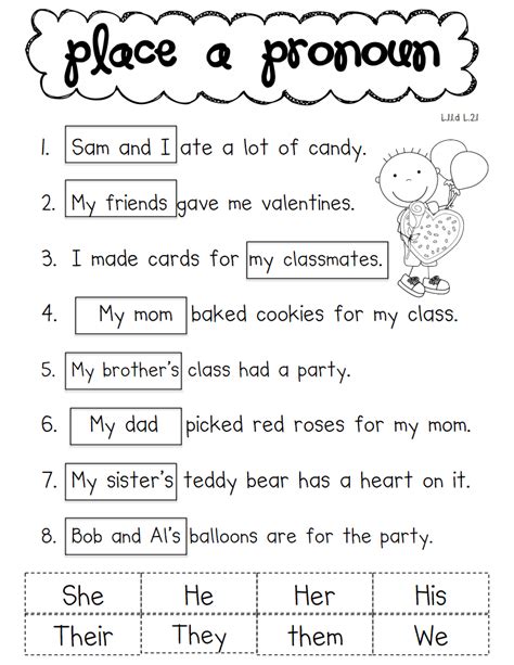 Free Printable Pronouns Worksheets For 2nd Grade Quizizz Subject Worksheet 2nd Grade - Subject Worksheet 2nd Grade