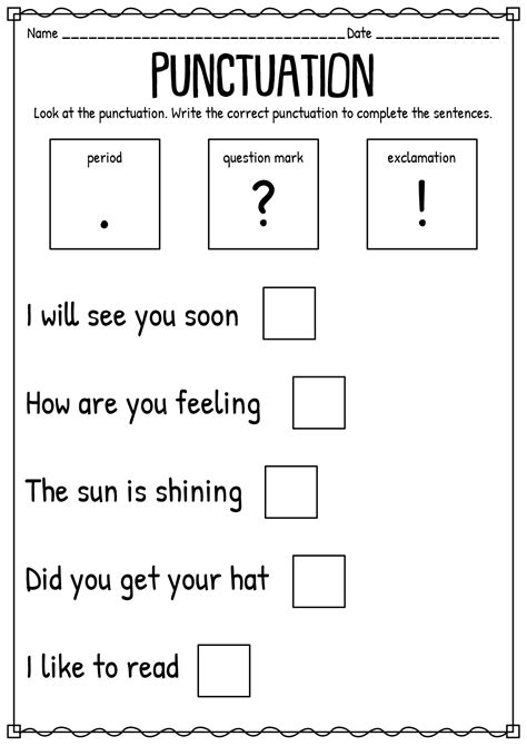 Free Printable Punctuation Worksheets For Kindergarten Quizizz Kindergarten Punctuation Worksheets - Kindergarten Punctuation Worksheets