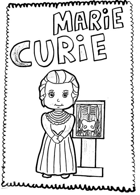 Free Printable Radiant Marie Curie Coloring Page Karafuru Marie Curie Coloring Page - Marie Curie Coloring Page