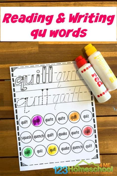 Free Printable Reading And Writing Qu Words Worksheets Kw Sound Words - Kw Sound Words