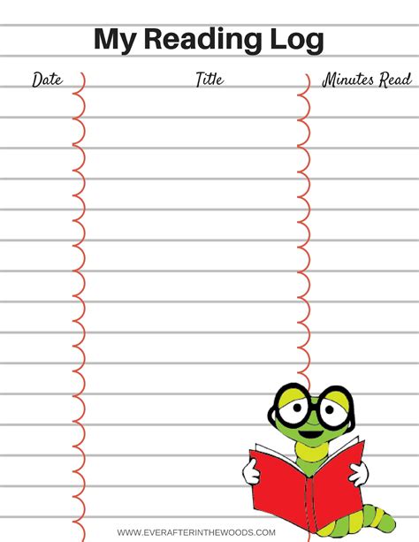 Free Printable Reading Logs For Kids And Adults Reading Log Template Kindergarten - Reading Log Template Kindergarten