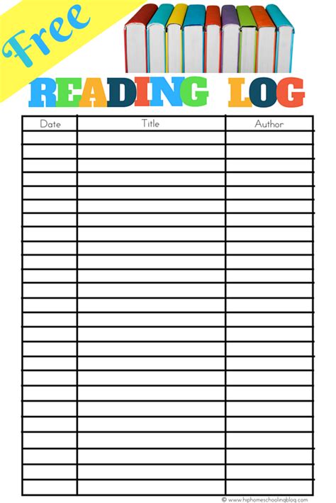 Free Printable Reading Logs The Homeschool Daily Kindergarten Reading Logs Printable - Kindergarten Reading Logs Printable