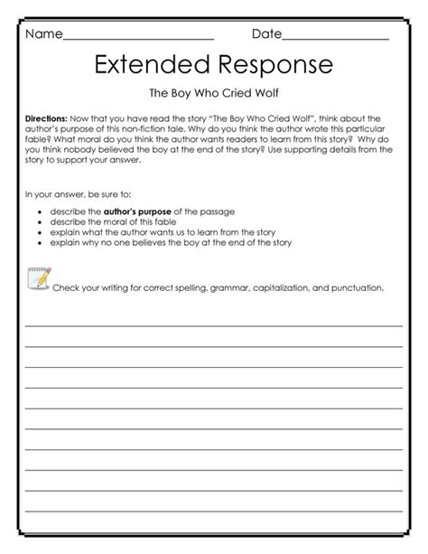 Free Printable Response To Literature Worksheets For 1st Writing Response 1st Grade Worksheet - Writing Response 1st Grade Worksheet