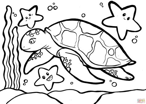 Free Printable Sea Turtle Coloring Pages Amp Templates Sea Turtle Color Sheet - Sea Turtle Color Sheet
