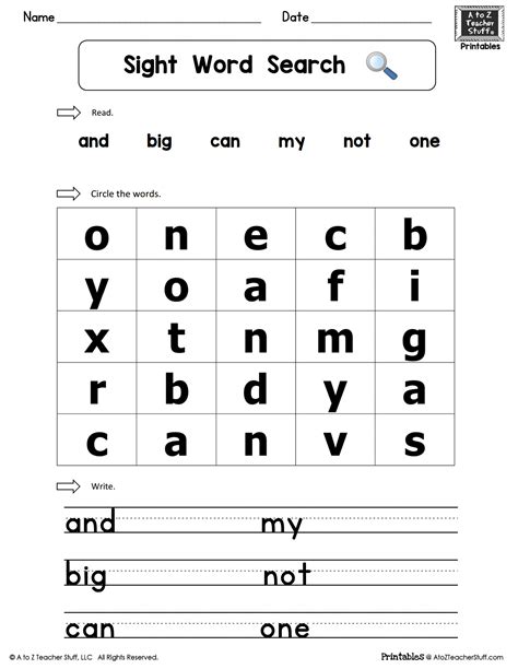 Free Printable Sight Word Word Searches Pk1kids Sight Words Word Searches - Sight Words Word Searches
