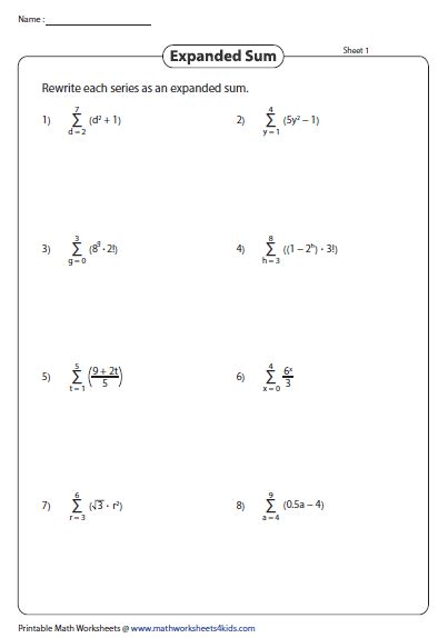 Free Printable Sigma Notation Worksheets For 11th Grade Scientific Notation Worksheet Grade 11 - Scientific Notation Worksheet Grade 11
