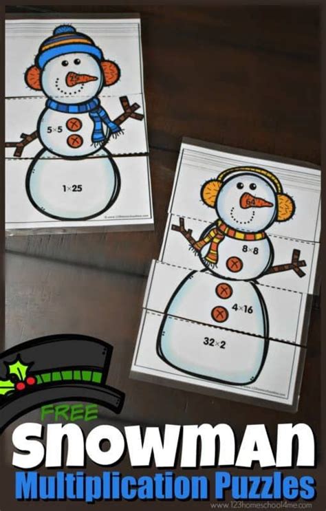 Free Printable Snowman Math Multiplication Puzzles For Winter Winter Multiplication Worksheet - Winter Multiplication Worksheet